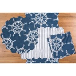 C&F Home Maritime Ship's Wheel Quilted 100% Cotton Placemats Set Of 6, 13" X 19" -C&F Home Shop GUEST c8059998 0ad1 4aae b032 718ae34aaa24