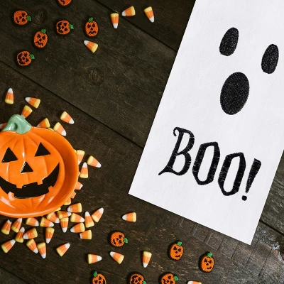 C&F Home Boo Ghost Halloween Cotton Embroidered Flour Sack Kitchen Dishtowel 4 C&F Home Boo Ghost Halloween Cotton Embroidered Flour Sack Kitchen Dishtowel - Image 2