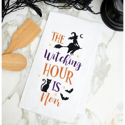 C&F Home The Witching Hour Halloween Cotton Embroidered Flour Sack Kitchen Towel 3 C&F Home The Witching Hour Halloween Cotton Embroidered Flour Sack Kitchen Towel