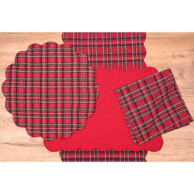 C&F Home Red Plaid Table Runner 14" X 51" 4 C&F Home Red Plaid Table Runner 14" X 51" - Image 2