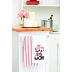 C&F Home Valentine's Day "I Love You More Than Bacon" Pig Piggy Embroidered Flour Sack Kitchen Dishtowel -C&F Home Shop GUEST ca76f72e 6409 44dd b2d3 7b8cb24ec029