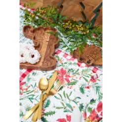 C&F Home Silvia Poinsettia Table Runner 14" X 51" -C&F Home Shop GUEST caec8429 8395 45e7 8463 edcde860cb9a 1