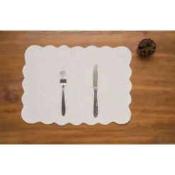 C&F Home Christiana White Reversible Machine Washable Scallop Quilt Placemats Set Of 6 -C&F Home Shop GUEST cb0ebfc3 dfa3 4121 8cc2 95bd0aefc50d
