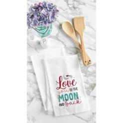 C&F Home Valentine's Day "Love You To The Moon And Back" Kitchen Dishtowel