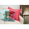 C&F Home Humming Bird Floral Flowers Spring Theme Hooked Accent Throw Pillow, 16" X 16"
