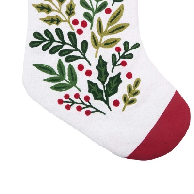 C&F Home 8.5" X 20" Botanical Holly Leaves Berries Branch Christmas Stocking 4 C&F Home 8.5" X 20" Botanical Holly Leaves Berries Branch Christmas Stocking - Image 2