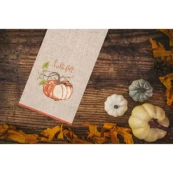 C&F Home 18" X 27" Harvest Time Pumpkin Fall Embellished Flour Sack Kitchen Towel -C&F Home Shop GUEST d778af34 061a 4106 9c8e f6aa310c66a1