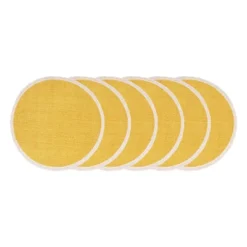 C&F Home Fringed Dandelion Round Placemats Set Of 6, 15" -C&F Home Shop GUEST d943d140 7177 4eae 83bf f5537c402822