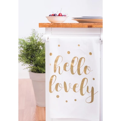 C&F Home Gold Glamourous Glam "Hello Lovely" Printed Valentine's Day Kitchen Dishtowel 3 C&F Home Gold Glamourous Glam "Hello Lovely" Printed Valentine's Day Kitchen Dishtowel