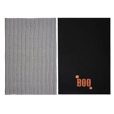 C&F Home Jack O' Lantern "BOO" Halloween Dishtowel Set Of 2 3 C&F Home Jack O' Lantern "BOO" Halloween Dishtowel Set Of 2