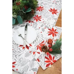 C&F Home Poinsettia Christmas Printed Christmas Winter Table Runner 14" X 72" -C&F Home Shop GUEST dfbbcf7a 04ae 45ef 9c86 03d153b89808