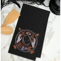 C&F Home Magic Crystal Ball Halloween Embroidered Cotton Waffle Weave Kitchen Towel