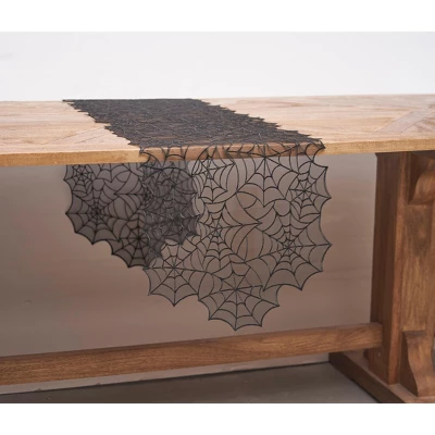 C&F Home Spider Webb Halloween Reversible Translucent Decorative Table Runner 12" X 68" 3 C&F Home Spider Webb Halloween Reversible Translucent Decorative Table Runner 12" X 68"