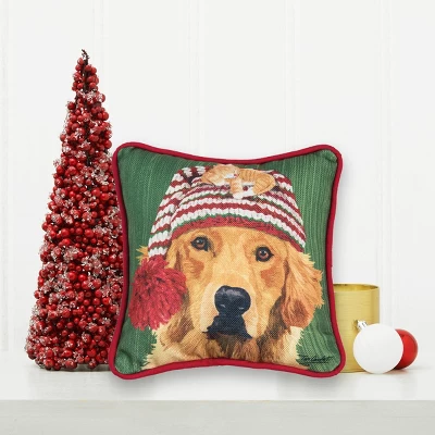 C&F Home 8" X 8" Winter Dog Petite Christmas Petite Printed Throw Pillow 3 C&F Home 8" X 8" Winter Dog Petite Christmas Petite Printed Throw Pillow