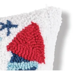 C&F Home 8" X 8" Fireworks Red White And Blue Hooked Americana July 4th Throw Pillow -C&F Home Shop GUEST e4b084ca 6a5d 4307 bf21 3a2bcc79a8fc