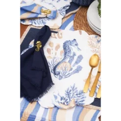 C&F Home Seahorse Sands Reversible Machine Washable Scallop Quilt Placemats Set Of 6 -C&F Home Shop GUEST e8df14f7 57e1 44a5 a0db 6e4942a567bd