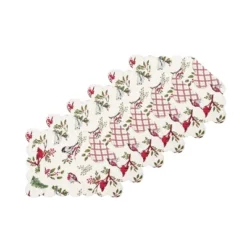 C&F Home Christmas Sprig Cardinal & Chickadee Birds Cotton Quilted Placemats, Set Of 6, 13" X 19" -C&F Home Shop GUEST eb508ea2 9723 4899 8467 ff3233b58397
