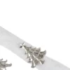 C&F Home Silver Christmas Tree Decorative Napkin Ring Set Of 4
