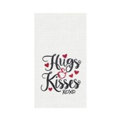 C&F Home Valentine's Day "Hugs & Kisses" XOXO Embroidered Waffle Weave Kitchen Dishtowel -C&F Home Shop GUEST ef927c55 ba2d 4c28 9c6b ac31d4516e9f