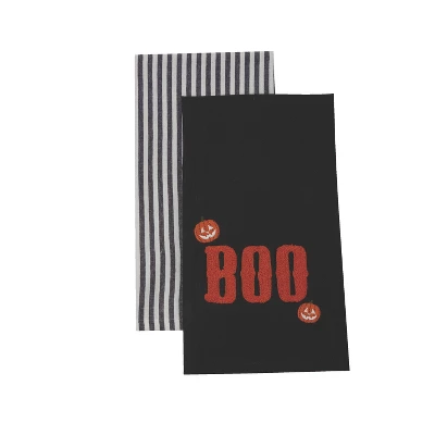 C&F Home Jack O' Lantern "BOO" Halloween Dishtowel Set Of 2 5 C&F Home Jack O' Lantern "BOO" Halloween Dishtowel Set Of 2 - Image 3