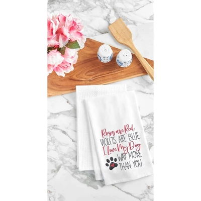 C&F Home Valentine's Day "Love My Dog More" Pawprint Flour Sack Kitchen Dishtowel 3 C&F Home Valentine's Day "Love My Dog More" Pawprint Flour Sack Kitchen Dishtowel