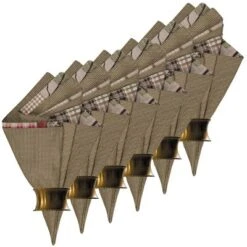 C&F Home Caleb Deer Bear Green Cabin Lodge Napkin Set Of 6