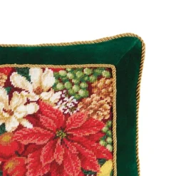 C&F Home 14" X 18" Crimson Glory Needlepoint Pillow
