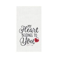 C&F Home Valentine's Day "Heart Belongs To You" Embroidered Waffle Weave Kitchen Dishtowel -C&F Home Shop GUEST f59b0949 05b6 4f53 9083 4bc3c9c59f54