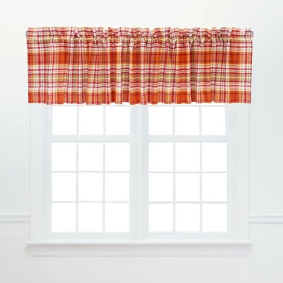 C&F Home Briar Plaid Orange Valance Set Of 2 3 C&F Home Briar Plaid Orange Valance Set Of 2