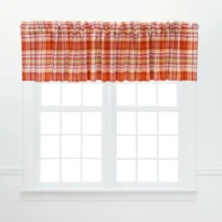 C&F Home Briar Plaid Orange Valance