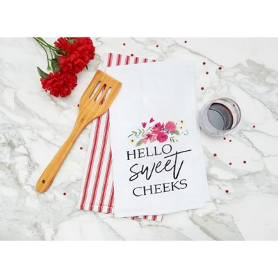 C&F Home Valentine's Day "Hello Sweet Cheeks" Embroidered Flour Sack Kitchen Dishtowel 4 C&F Home Valentine's Day "Hello Sweet Cheeks" Embroidered Flour Sack Kitchen Dishtowel - Image 2