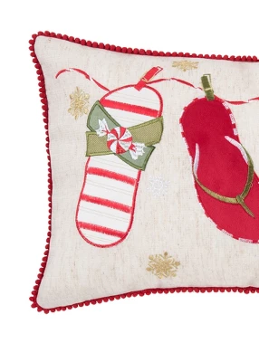 C&F Home Flip Flop Christmas Pillow 3 C&F Home Flip Flop Christmas Pillow