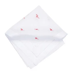 C&F Home Pink Flamingo Embroidered Machine Washable Hemstitch Napkins Set Of 6