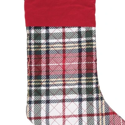 C&F Home 20" Lennox Green Red & White Plaid Embroidered Hanging Large Christmas Stocking 3 C&F Home 20" Lennox Green Red & White Plaid Embroidered Hanging Large Christmas Stocking