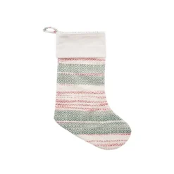 C&F Home Cozy Nordic Christmas Red And Green Stocking
