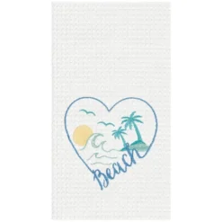 C&F Home Beach Heart Embroidered Cotton Waffle Weave Kitchen Towel 9 C&F Home Beach Heart Embroidered Cotton Waffle Weave Kitchen Towel -C&F Home Shop GUEST fe4a549c 70da 4714 ad1f 80f62fee4cff