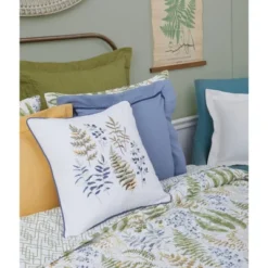 C&F Home Botanical Leaves Embroidered Throw Pillow