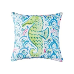 C&F Home Mermaid Garden Seahorse Indoor/Outdoor Throw Pillow, 18" X 18" -C&F Home Shop GUEST fe4e4c39 1353 4e78 ae6a e66cb2d6d3e6