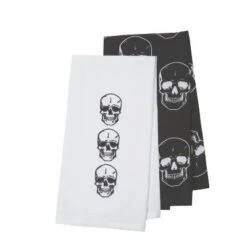 C&F Home Skully Black & White Halloween Dishtowel Set Of 2 7 C&F Home Skully Black & White Halloween Dishtowel Set Of 2 -C&F Home Shop GUEST fe998b79 0737 426a 9a4d f62d86e560f3