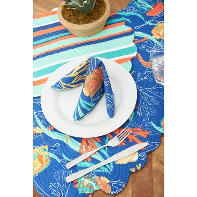 C&F Home Bimini Island Coastal Sea Life Cotton Quilted Reversible Placemats Set Of 6, 13" X 19" 5 C&F Home Bimini Island Coastal Sea Life Cotton Quilted Reversible Placemats Set Of 6, 13" X 19" - Image 3