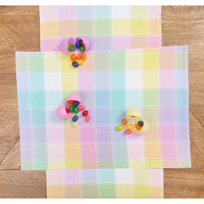 C&F Home Hana Color Block Plaid Table Runner 13" X 72" 4 C&F Home Hana Color Block Plaid Table Runner 13" X 72" - Image 2